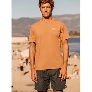 Mollisk realize t-shirt XL orange earth casual surfer cotton brown sun skater